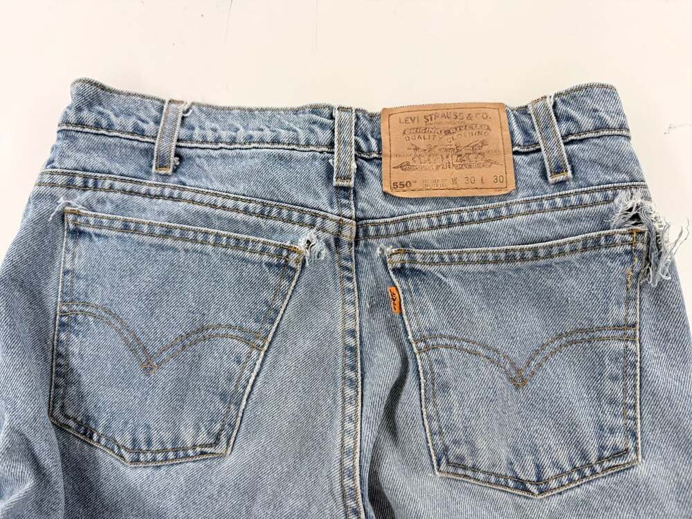 Levi's 550 Orange Tab Jeans Size 30x30 Relaxed Tapered Distressed